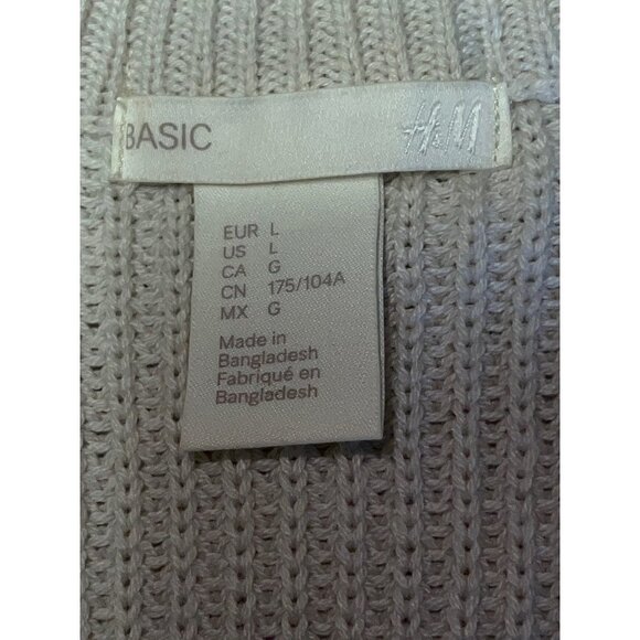 H & M Basics Beige Knit Sweater -- Large - Picture 11 of 12